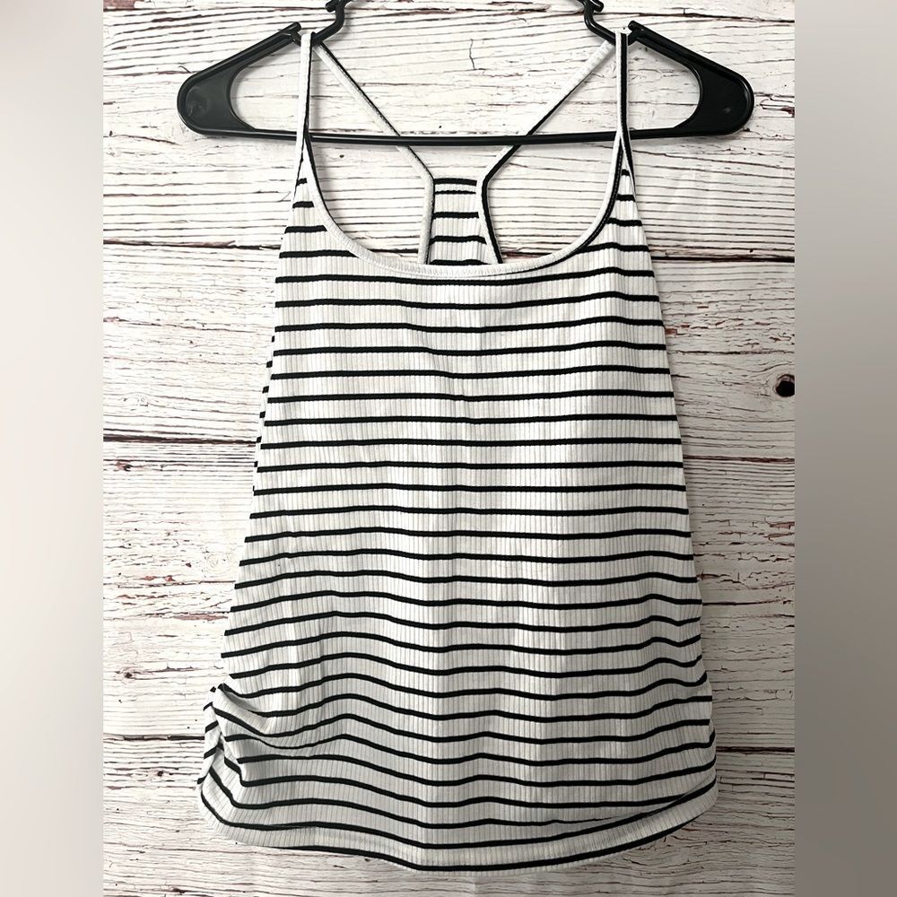 Women’s Striped Black and White Tank Top